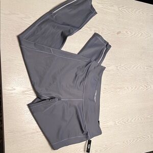Victoria Sport Charcoal Leggings with zipper detailing Women’s L NWT